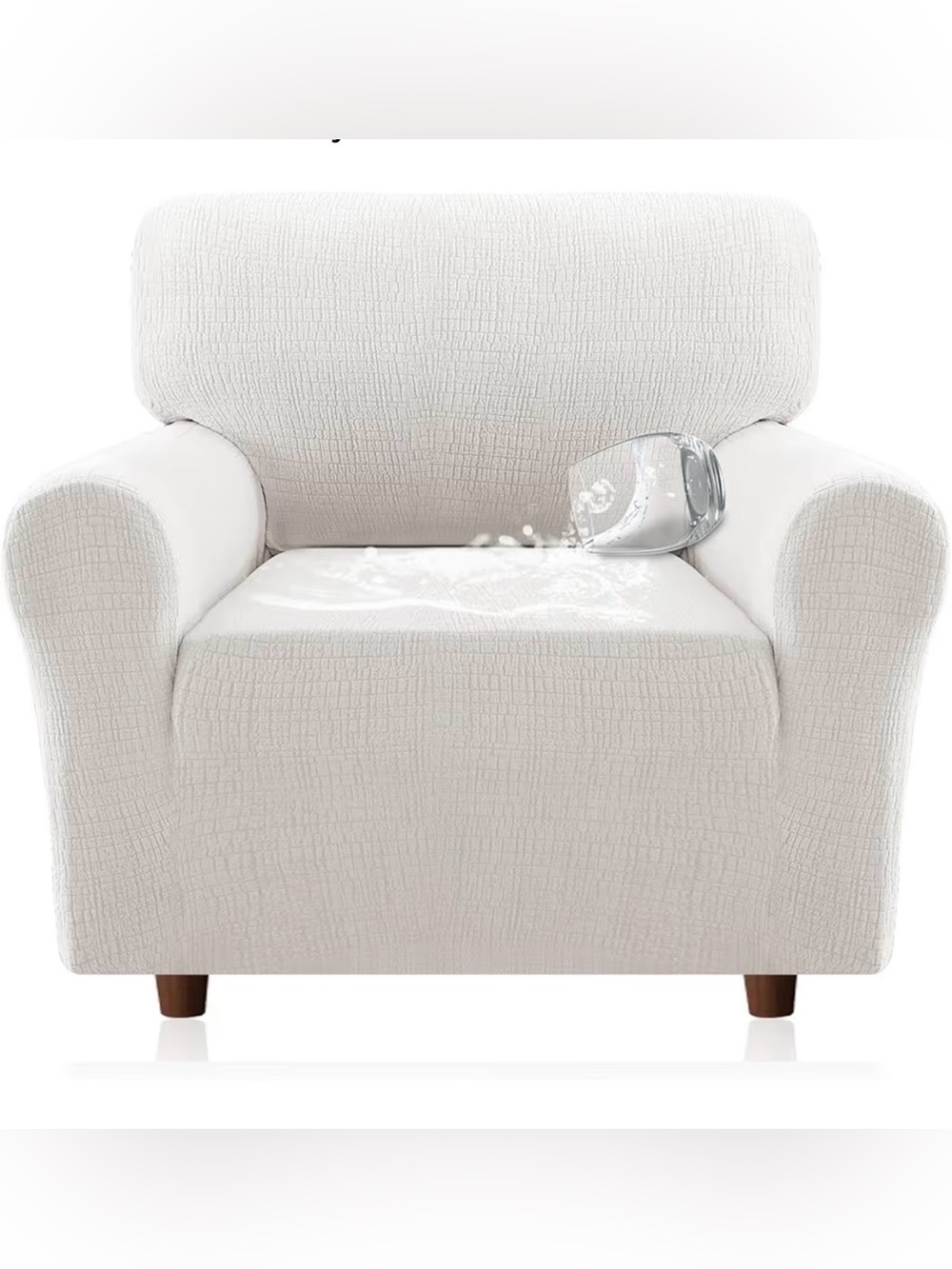 Sofa Slipcover, stretch cover. Pale Oak NWT 30”-36”